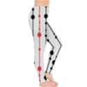 Red, black and white pattern Leggings  View4