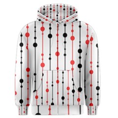 Red, Black And White Pattern Men s Zipper Hoodie by Valentinaart