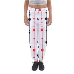 Red, Black And White Pattern Women s Jogger Sweatpants by Valentinaart