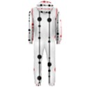 Red, black and white pattern Hooded Jumpsuit (Men)  View2