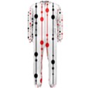 Red, black and white pattern OnePiece Jumpsuit (Men)  View1