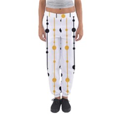 Yellow, Black And White Pattern Women s Jogger Sweatpants