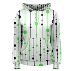 Green Pattern Women s Pullover Hoodie