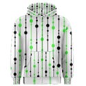 Green pattern Men s Zipper Hoodie View1