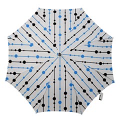 Blue, White And Black Pattern Hook Handle Umbrellas (small)