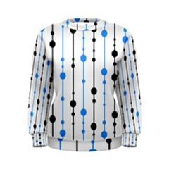 Blue, White And Black Pattern Women s Sweatshirt