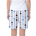 Blue, white and black pattern Women s Basketball Shorts View2