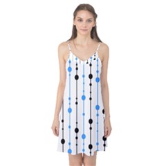 Blue, White And Black Pattern Camis Nightgown