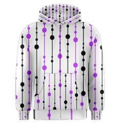 Purple, White And Black Pattern Men s Zipper Hoodie by Valentinaart