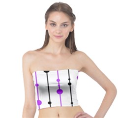 Purple, White And Black Pattern Tube Top by Valentinaart