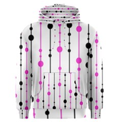 Magenta, black and white pattern Men s Pullover Hoodie