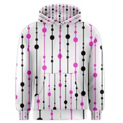 Magenta, Black And White Pattern Men s Zipper Hoodie by Valentinaart