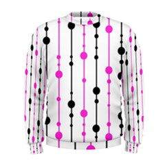 Magenta, Black And White Pattern Men s Sweatshirt