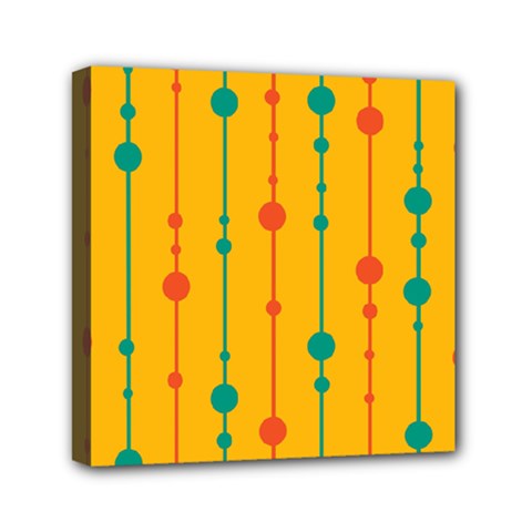 Yellow, Green And Red Pattern Mini Canvas 6  X 6 