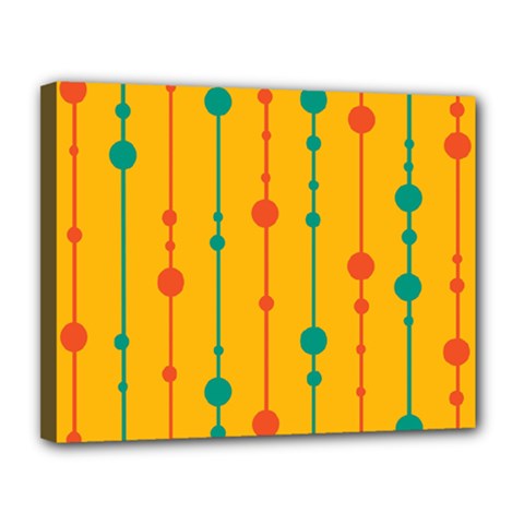 Yellow, Green And Red Pattern Canvas 14  X 11  by Valentinaart