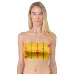 Yellow, Green And Red Pattern Bandeau Top