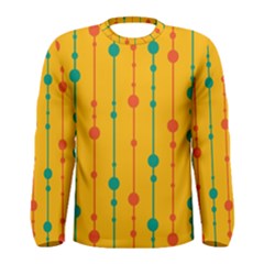 Yellow, Green And Red Pattern Men s Long Sleeve Tee