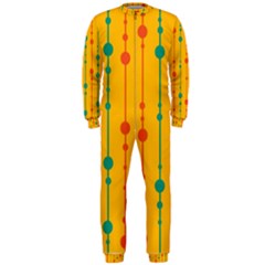 Yellow, Green And Red Pattern Onepiece Jumpsuit (men)  by Valentinaart