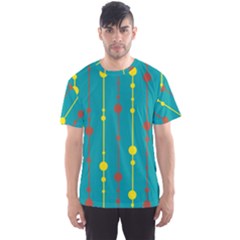 Green, Yellow And Red Pattern Men s Sport Mesh Tee