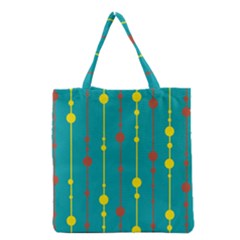 Green, Yellow And Red Pattern Grocery Tote Bag