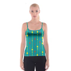 Green, Yellow And Red Pattern Spaghetti Strap Top by Valentinaart