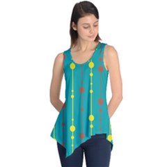 Green, Yellow And Red Pattern Sleeveless Tunic by Valentinaart