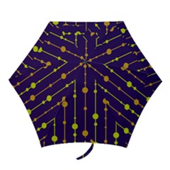 Deep Blue, Orange And Yellow Pattern Mini Folding Umbrellas