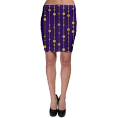 Deep Blue, Orange And Yellow Pattern Bodycon Skirt by Valentinaart