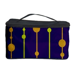 Deep Blue, Orange And Yellow Pattern Cosmetic Storage Case