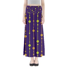 Deep Blue, Orange And Yellow Pattern Maxi Skirts