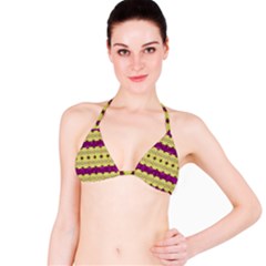  Purple Gold Floral And Paradise Bloom Bikini Top by pepitasart