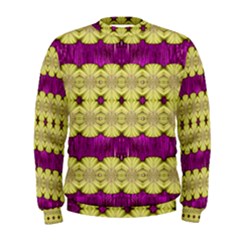  Purple Gold Floral And Paradise Bloom Men s Sweatshirt