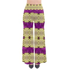  Purple Gold Floral And Paradise Bloom Pants by pepitasart