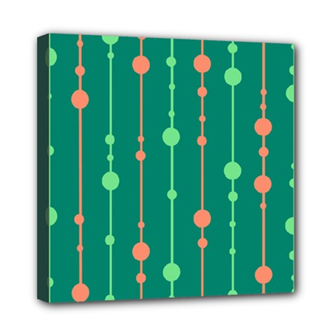 Green Pattern Mini Canvas 8  X 8 