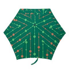 Green Pattern Mini Folding Umbrellas