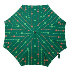 Green Pattern Hook Handle Umbrellas (large)