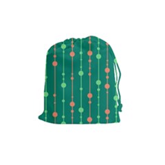 Green Pattern Drawstring Pouches (medium) 