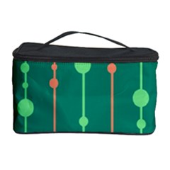 Green Pattern Cosmetic Storage Case by Valentinaart