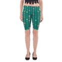 Green pattern Yoga Cropped Leggings View1