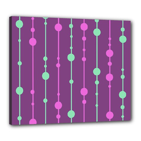 Purple and green pattern Canvas 24  x 20 