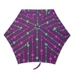 Purple and green pattern Mini Folding Umbrellas