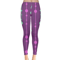 Purple and green pattern Leggings 