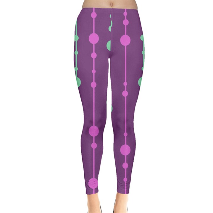 Purple and green pattern Leggings 