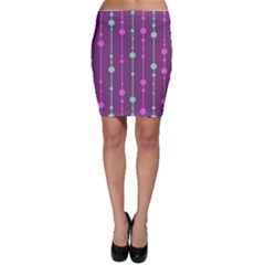 Purple and green pattern Bodycon Skirt