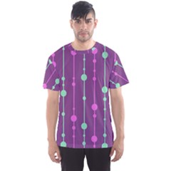 Purple and green pattern Men s Sport Mesh Tee