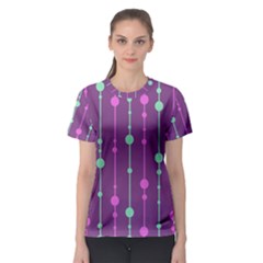 Purple and green pattern Women s Sport Mesh Tee