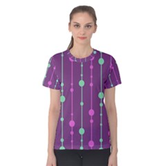 Purple and green pattern Women s Cotton Tee