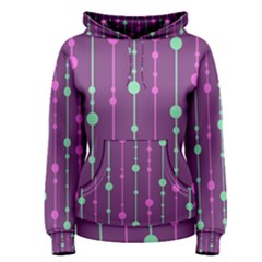 Purple and green pattern Women s Pullover Hoodie