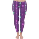 Purple and green pattern Winter Leggings  View1