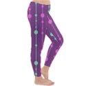 Purple and green pattern Winter Leggings  View3